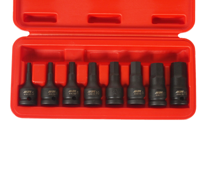 Набор головок ударных HEX 1/2" H5-19мм , длина 60мм (в кейсе) 8шт JTC /1 JTCJ408H JTC (фото №2)