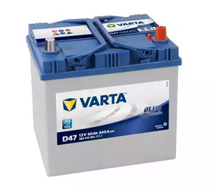 Аккумуляторная батарея, D47 12в 60а/ч 540А, о.п., ев. кл. 5604100543132 Varta (фото №2)