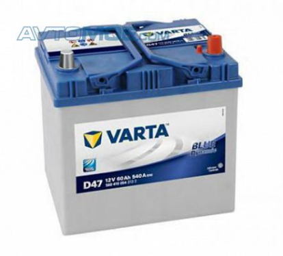 Аккумуляторная батарея, D47 12в 60а/ч 540А, о.п., ев. кл. 5604100543132 Varta (фото №1)