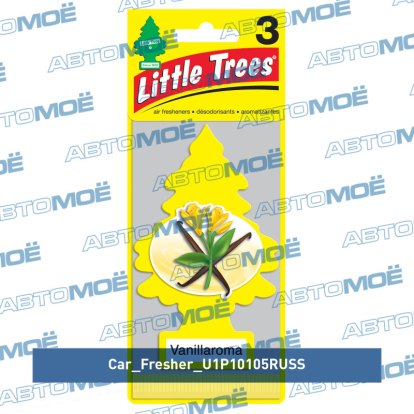 Ароматизатор Ёлочка "Аромат ванили" U1P10105RUSS Car Freshner (фото №1)