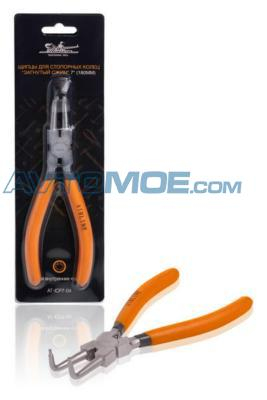 Клещи для снятия стопорных колец "загнутый зажим" 180мм aticp704 AirLine (фото №1)